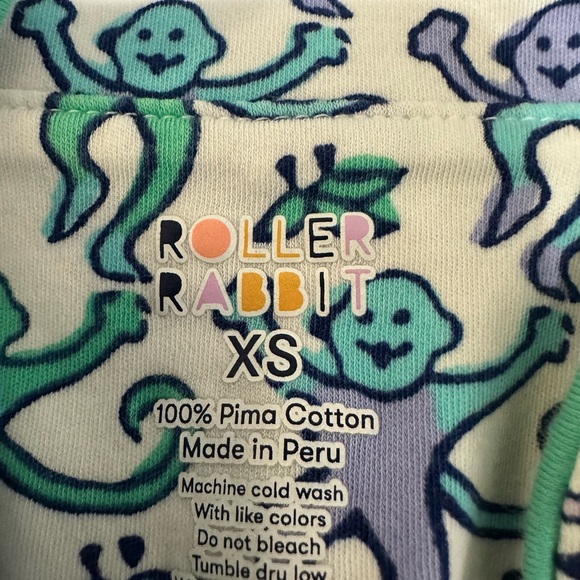 Roller Rabbit Multicolor Monkey Print Pajama Set - Picture 2 of 2